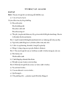 Ngữ văn 6 - Từ chỉ sự vật  So sánh
